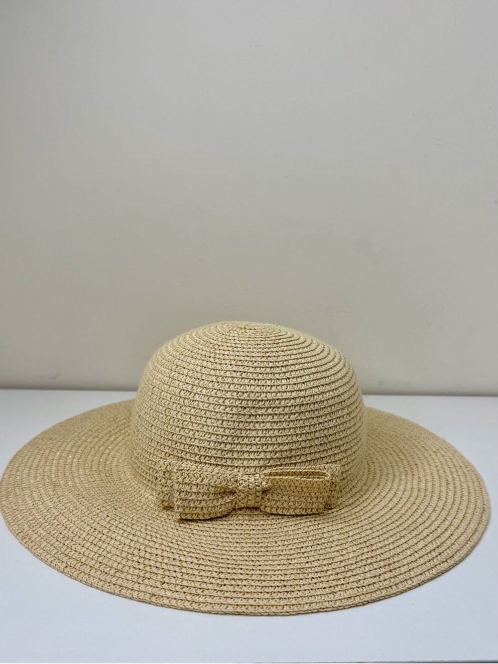 Janie and Jack Girls 2016 Resort Beige Gold Glitter Accent Sun Hat vacation 4-5 - Picture 8 of 8